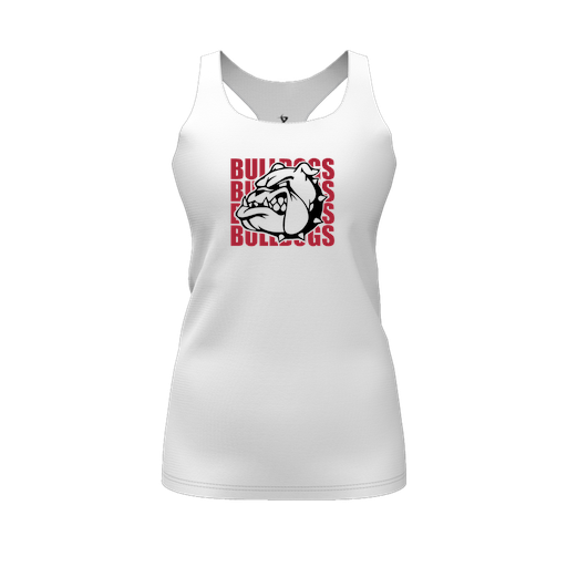 [FT0TRBWH-FYS-LOGO1] Decker Racerback Tank Top (Female Youth S, White, Logo 1)