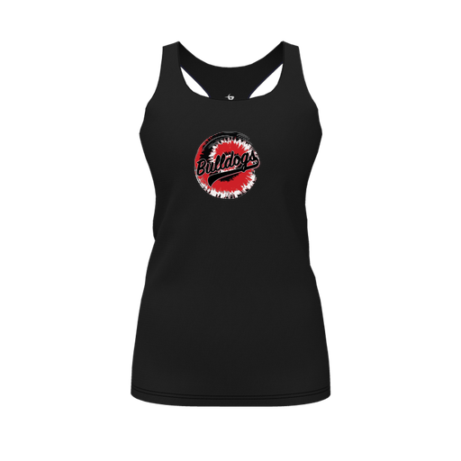 [CUS-DFW-RCBK-PER-BLK-FYS-LOGO2] Racerback Tank Top (Female Youth S, Black, Logo 2)