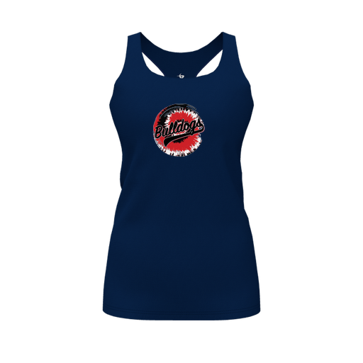[FT0TRBNV-FYS-LOGO2] Decker Racerback Tank Top (Female Youth S, Navy, Logo 2)