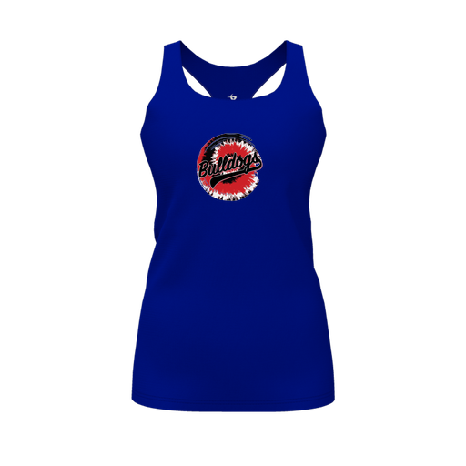 [CUS-DFW-RCBK-PER-RYL-FYS-LOGO2] Racerback Tank Top (Female Youth S, Royal, Logo 2)