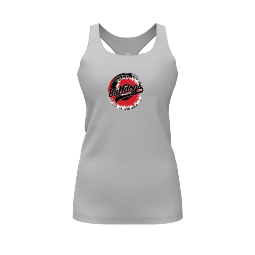 [CUS-DFW-RCBK-PER-GRY-FYS-LOGO2] Racerback Tank Top (Female Youth S, Gray, Logo 2)
