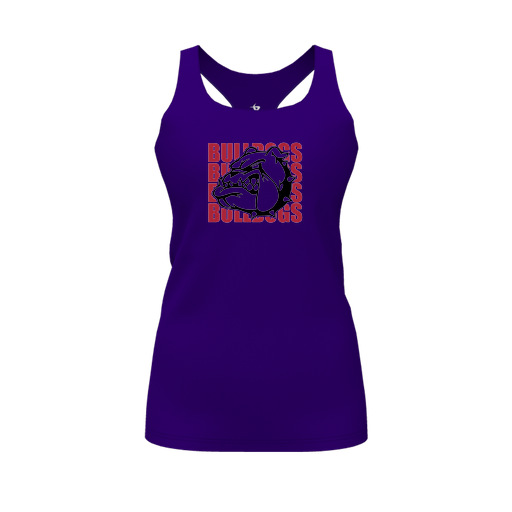 [FT0TRBPP-FYS-LOGO1] Decker Racerback Tank Top (Female Youth S, Purple, Logo 1)