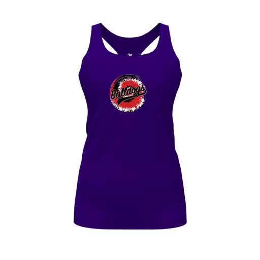 [CUS-DFW-RCBK-PER-PUR-FYS-LOGO2] Racerback Tank Top (Female Youth S, Purple, Logo 2)