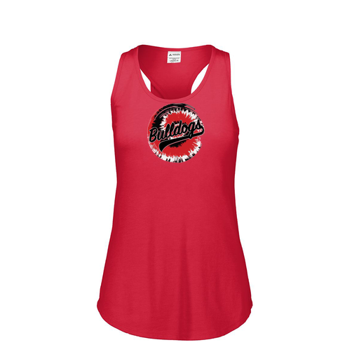 [FT0TUBRD-FAS-LOGO2] Ladies Tri Blend Tank Top (Female Adult S, Red, Logo 2)
