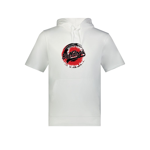 [6871.005.S-LOGO2] Men's Dri Fit Short Sleeve Hoodie (Adult S, White, Logo 2)