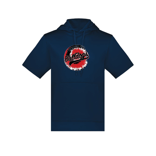 [6871.065.S-LOGO2] Men's Dri Fit Short Sleeve Hoodie (Adult S, Navy, Logo 2)