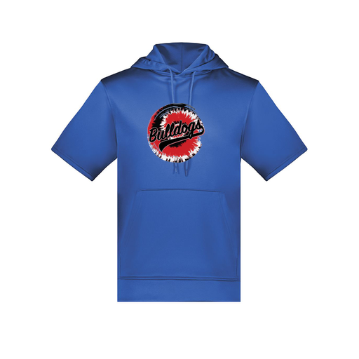 [6871.060.S-LOGO2] Men's Dri Fit Short Sleeve Hoodie (Adult S, Royal, Logo 2)