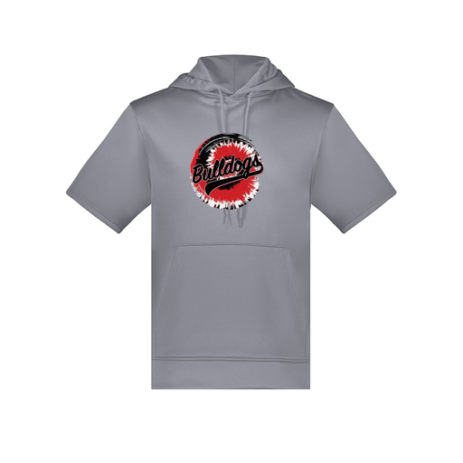 [6871.059.S-LOGO2] Men's Dri Fit Short Sleeve Hoodie (Adult S, Gray, Logo 2)