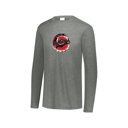 [FTLCUBGY-AXS-LOGO2] Decker Men's Tri-Blend T-Shirt - Long Sleeve (Adult XS, Gray, Logo 2)