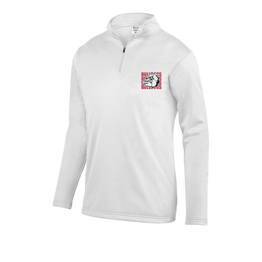 [FOLQFFWH-AS-LOGO1] Decker Men's FlexFleece 1/4 Zip (Adult S, White, Logo 1)