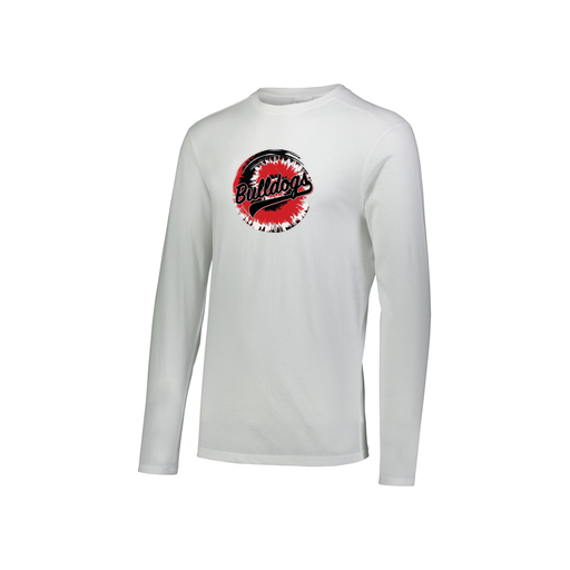 [3076.005.S-LOGO2] Youth LS Ultra-blend T-Shirt (Youth S, White, Logo 2)