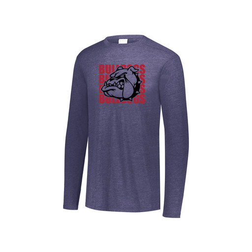 [3076.72N.S-LOGO1] Youth LS Ultra-blend T-Shirt (Youth S, Navy, Logo 1)