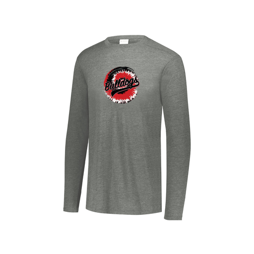 [3076.013.S-LOGO2] Youth LS Ultra-blend T-Shirt (Youth S, Gray, Logo 2)