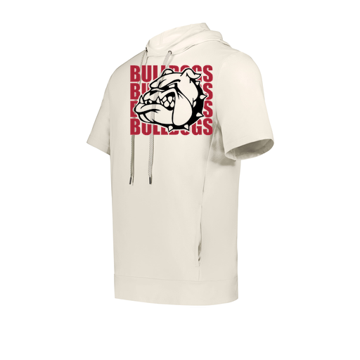 [222605-WHT-YS-LOGO1] YOUTH VENTURA SOFT KNIT SHORT SLEEVE HOODIE (Youth S, White, Logo 1)